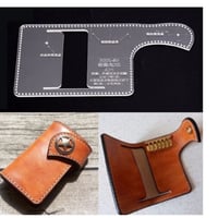 レザークラフト アクリル テンプレート パターン キーチェーン ケース ホルダー  ステンシル