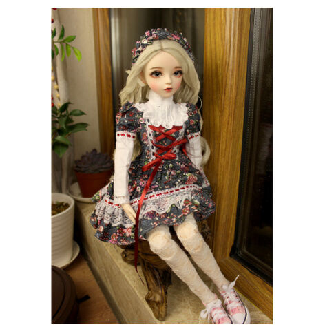 花柄の可愛い衣装】 BJD フルセット 1/3 美少女 60cm 球体関節人形