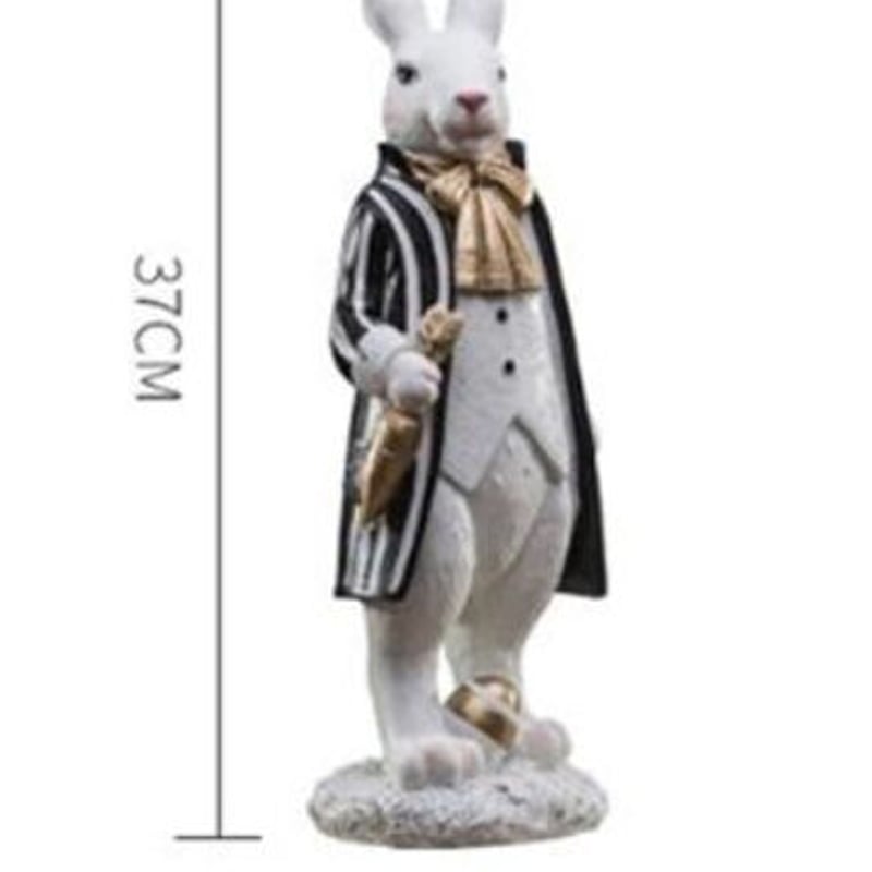 オブジェ】 置物 北欧インテリア うさぎ 兎 不思議の国 にんじん 飾り