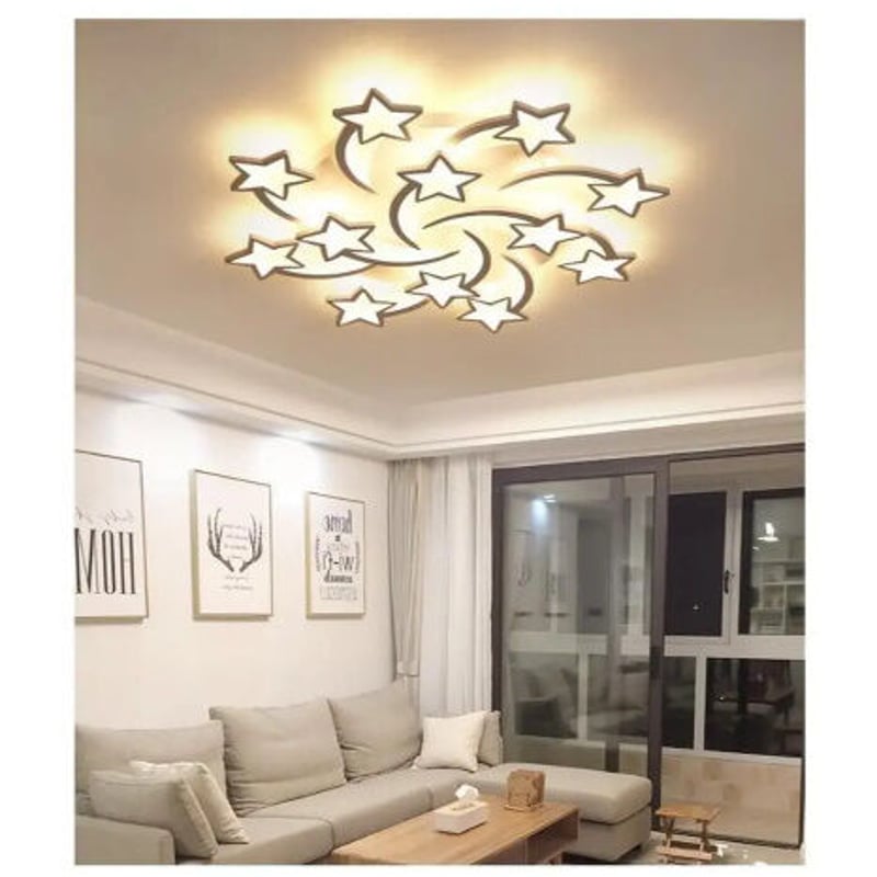 シャンデリア LED対応 子供部屋 韓国 北欧 LED シャンデリア 星デザイン 8heads 天井照明 子供部屋 リビング