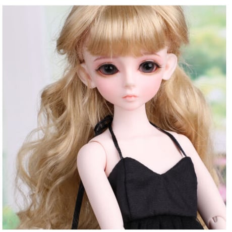 球体関節人形 BJD 1/4 美少女 キャミソール 色っぽい フルセット 本体＋眼球＋服＋靴＋ウィッグ メイクアップ済み カスタムドール 40cm 選べる2色