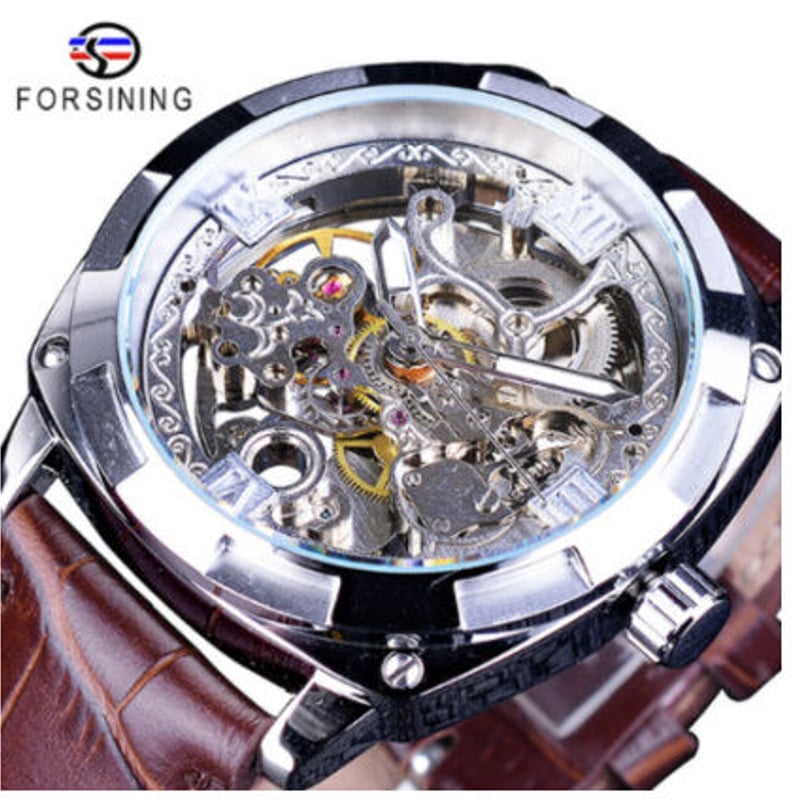 スケルトン×自動巻きの傑作｜高級防水メンズ腕時計　ブリンブリン Amazon | FORSINING 三角形スケルトン メンズ 自動機械式腕時計