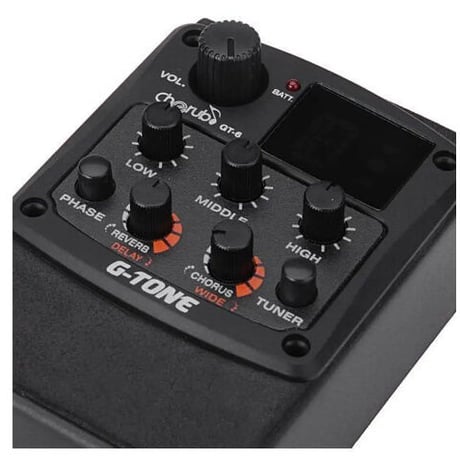 Cherub GT-6 アコースティックギター プリアンプ 3-Band EQ エコライザー 液晶チュー アコギ用
