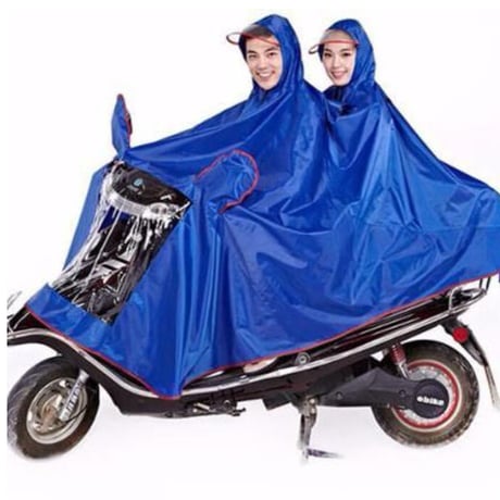 バイク 二人乗り用 レインウェア レインコート カッパ ６色展開 防水 梅雨対策 オートバイ用  ポンチョ 防寒 ツーリング ２人乗り