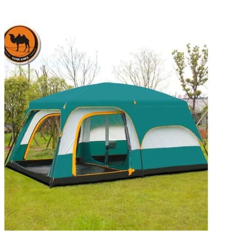 ツールームテント スクリーン付き ビッグサイズ テント 最大12人収容可能 キャンプ 用品 アウトドア 通気性 防虫 防水 防風