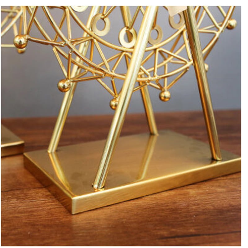 オブジェ】 置物 北欧インテリア 観覧車 金色 ゴールド 飾り レトロ