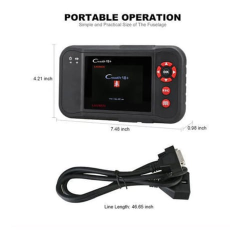 Launch X431 Creader VII+　故障診断機 OBD2スキャナー 車両コードリーダー DTC診断 ABS/エンジン/エアバッグ/トランスミッション診断可能 カーグッズ