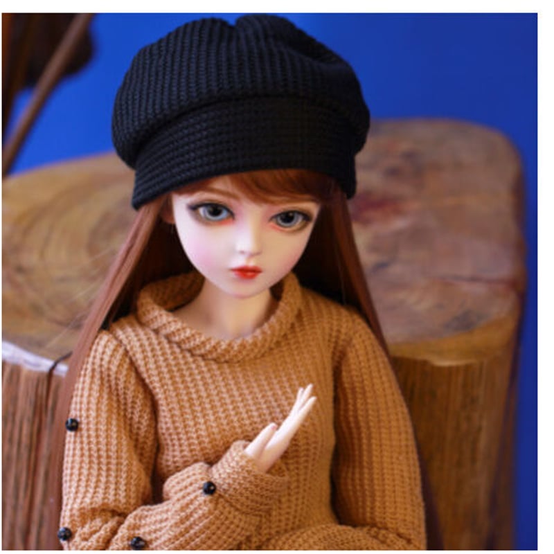 茶髪・ニット帽付き】 BJD 球体関節人形 60cm 1/3 フルセット 美少女