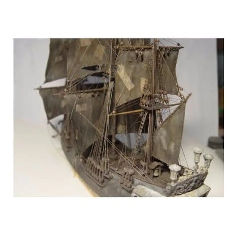 木製船 モデルキット 黒真珠 木製船模型 3Dレーザーカット DIY 1/96 サイズ