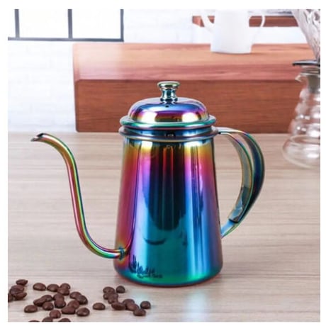 5色展開 ステンレス鋼 コーヒードリップケトル 泡立 コーヒーポット コーヒーツール 650ml