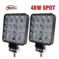 OKEEN ワークライト 車 LED 防水 IP67 高品質 4インチ 6500K 多用途 トラック 業務用 農業 ボート 取り付け簡単 48W 2個