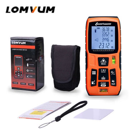 LOMVUM レーザー距離計 最大距離 60m ポケットサイズ IP54 防水 デジタル ファインダー バッテリー駆動 DIY 業務用 高品質 高性能 持ち運び便利 おすすめ 人気