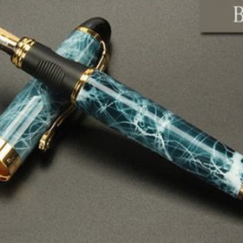 Blueness 0.5mm ポイント マーブル模様 万年筆 | World Planet