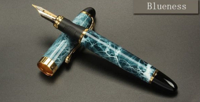Blueness 0.5mm ポイント マーブル模様 万年筆 | World Planet