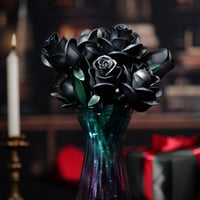 LEGO互換 ブラックローズ 黒薔薇 薔薇 バラ 永遠の愛 12本 608ピース レゴ互換 贈り物