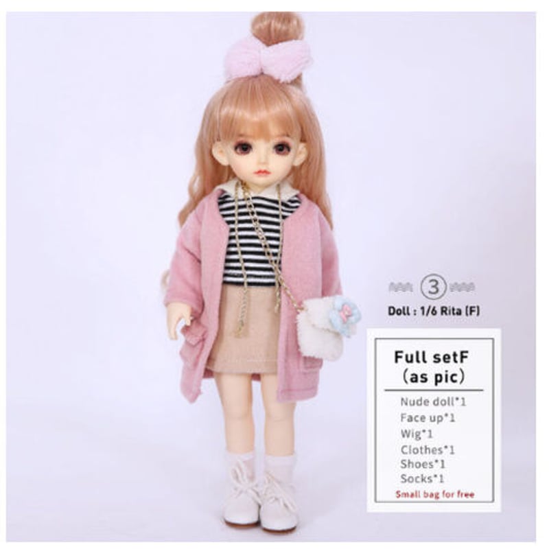 球体関節人形 フルセットF 1/6 リタ 美少女 BJD 本体＋眼球＋