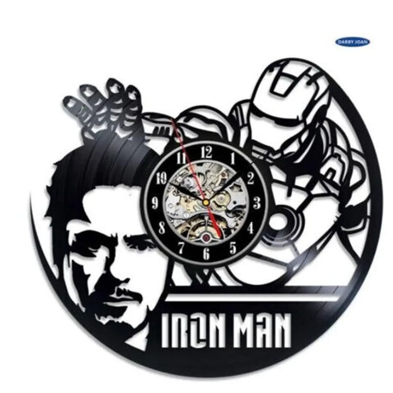 アイアンマン 30cm レコード盤 壁掛け時計 3種類 映画 人気 おしゃれ