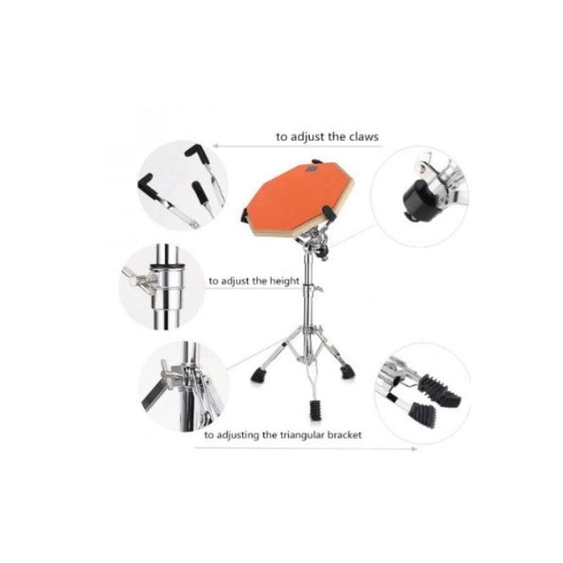 フルメタル 調整可能 折りたたみ 床 ドラム スネアスタンド 10 12 16