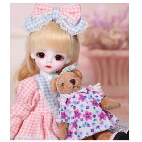 球体関節人形 BJD 1/6 フルセット 本体＋眼球＋服＋靴＋ウィッグ＋メイクアップ済み カスタムドール ロリータ かわいい 女の子 美しい 26cm 選べる2色