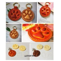 レザークラフト 犬 猫 足 キーリング  ダイカット プラスチック 金型 モデリング 60mm