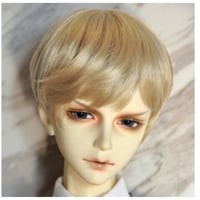BJD ウィッグ サラサラ ショートヘア 人形用 球体関節人形 カスタムドール 髪 DD SD MSD YOSD 淡いゴールド 亜麻色 選べる3サイズと2色