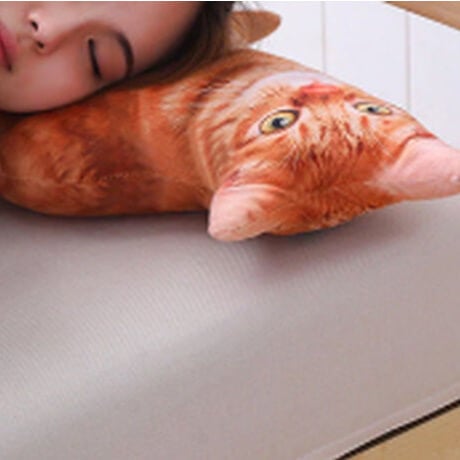 BABIQU 猫 抱き枕 クッション 50cm 横になってる ぬいぐるみ ソフト グッズ 柔らかい 動物 かわいい プレゼントにも 選べる2種類★