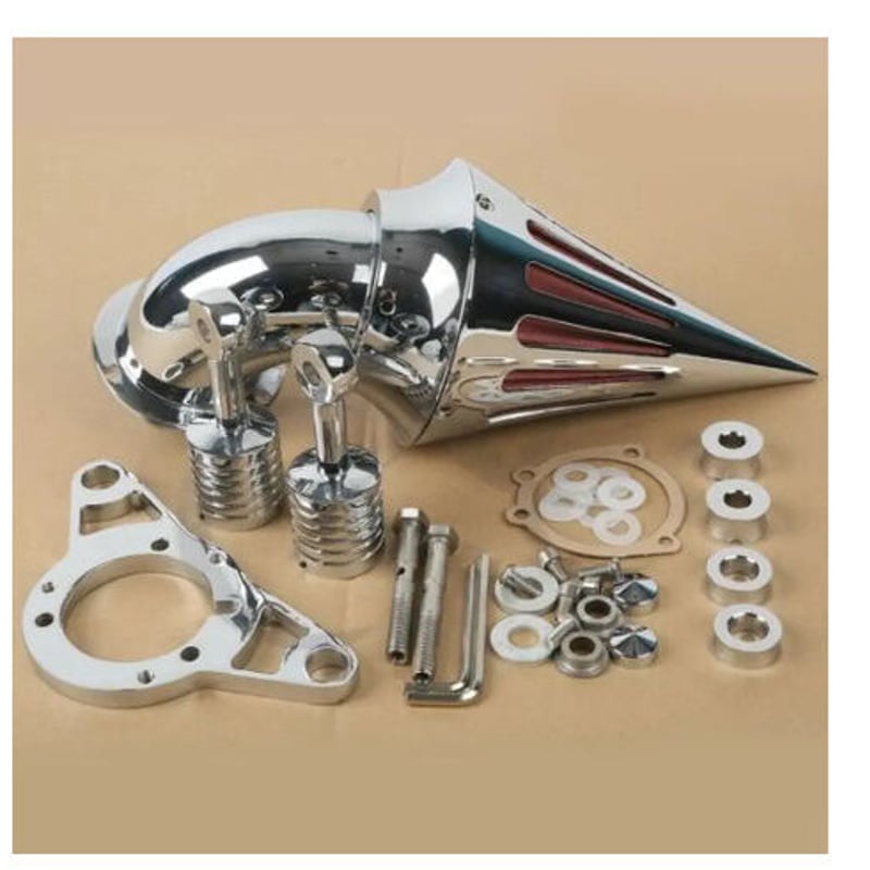 Harley ハーレー エアークリーナーキット コーンスパイク クローム