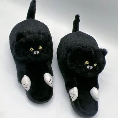 猫モチーフ ルームスリッパ｜ふわふわ・あったか・かわいい猫型スリッパ 室内用 レディース/メンズ