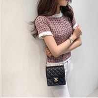 美人度アップ ラウンドネック 半袖 ファッション 夏 ニット Tシャツ