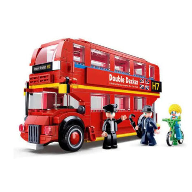 レゴ互換 クラシック ロンドンバス ダブルデッカー 382ピース おもちゃ 