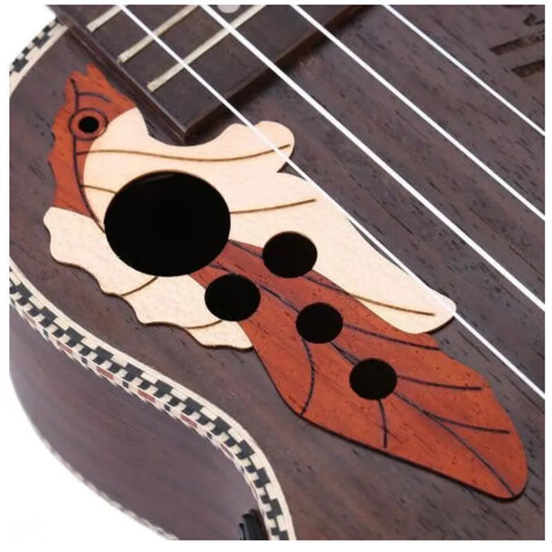 【music ukulele】ローズウッド材のエレキ・コンサートウクレレ エレキウクレレ ローズウッド コンサート ピックアップ付き