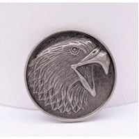 レザークラフト10個セット 30mm アンティーク シルバー イーグル 革細工 コンチョ リベット