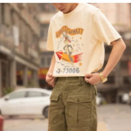 コットン バニー ロケット カジュアル Tシャツ