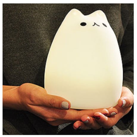 【ナイトライト】 ねこ 猫 タッチセンサー式 子供部屋 ベッドサイド 【LED】