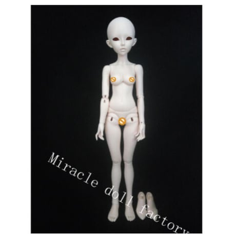 BJD カスタムドール 1/4 本体＋眼球＋メイクアップ 球体関節人形 女の子 ガール 41cm 選べる4色