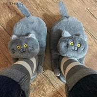 猫モチーフ ルームスリッパ｜ふわふわ・あったか・かわいい猫型スリッパ 室内用 レディース/メンズ