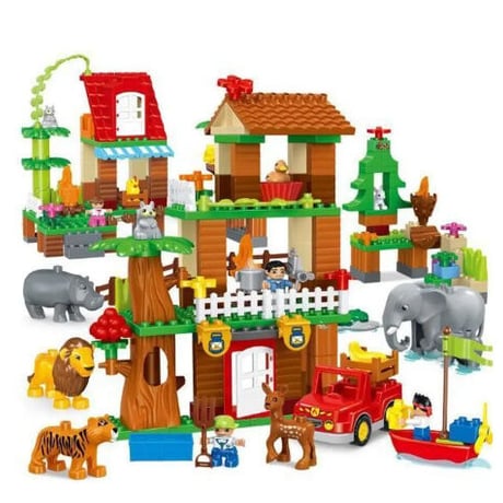 レゴデュプロのまち 互換ブロック 自然のどうぶつえんセット LEGO互換 おもちゃ ホビー