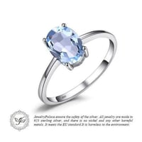 JewelryPalace 1.5ct ナチュラルスカイブルー イミテーション トパーズリング