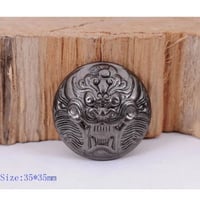 レザークラフト 35mm 10個セット バイカー ガンメタル ヘビー ドラゴン ヘッド コンチョ ボタン