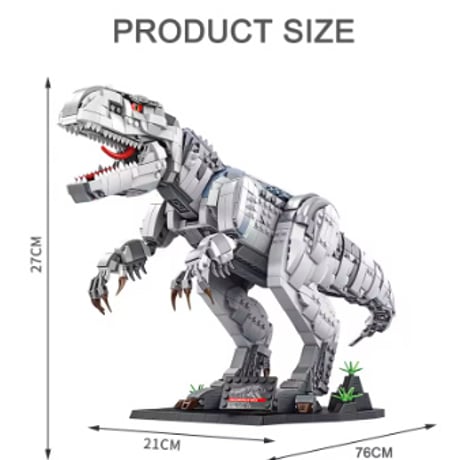 【体が動く！】 LEGO互換 恐竜 ブロック ティラノサウルス T-REX ダイナソー T-レックス