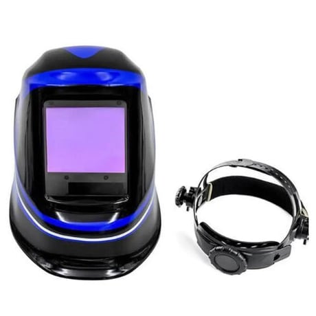 自動遮光液晶溶接面 自動感光式溶接マスク 特大スーパー自動フィルター ワイドビュータイプ 遮光速度.00003秒 ソーラー充電式 溶接
