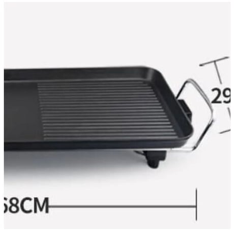 家庭用 韓国式電気グリル 68×29cm 電気ベーキングパン 韓国式鉄板焼き ノンスティックバーベキューグリル