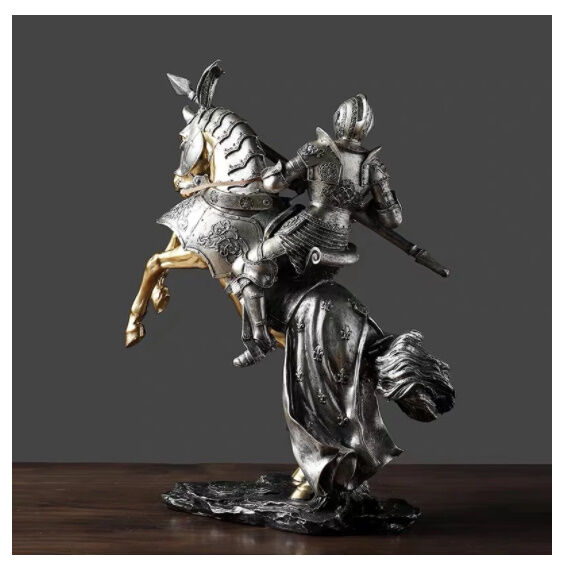 オブジェ】 置物 北欧インテリア 彫刻 ヨーロッパ騎士 アンティーク