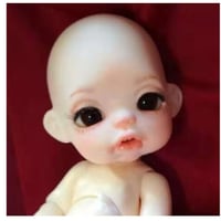 球体関節人形 赤ちゃん 1/8 本体＋眼球＋メイクアップ済み BJD カスタムドール Baby ベイビー かわいい 子供 眠たそうな表情が魅力的 癒し 選べる3色