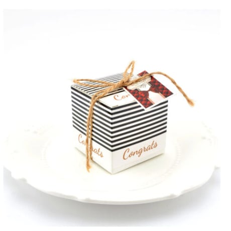 ギフトボックス 20個セット ストライプ リボン付 バレンタイン お誕生日会 結婚式 おしゃれ かわいい ラッピング プレゼント