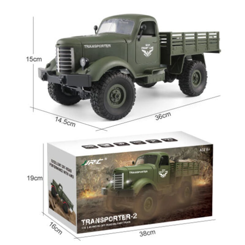 ラジコン オフロード 4WD 軍用トランククローラー JJRC Q61 1/16