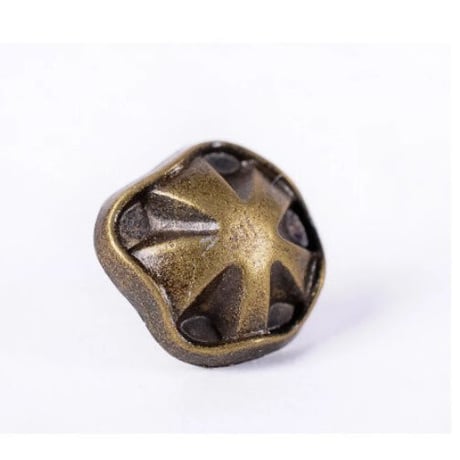 レザークラフト  11mm 50個セット ブロンズ トーン 花 メタル リベット スタッズ コンチョ