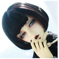 BJD ウィッグ 女性 ショートヘア球体関節人形 カスタムドール 人形用 髪 SD DD YOSD MSD 黒髪 茶髪 ブラック シュガーブラウン 選べる3サイズと2色