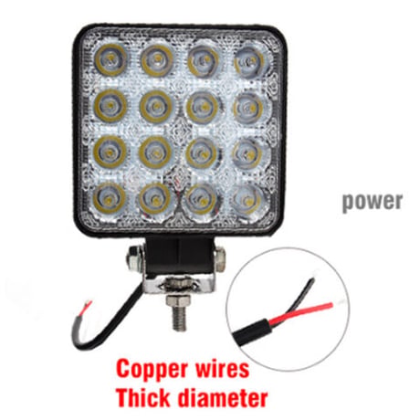 OKEEN ワークライト 車 LED 防水 IP67 高品質 4インチ 6500K 多用途 トラック 業務用 農業 ボート 取り付け簡単 48W 2個