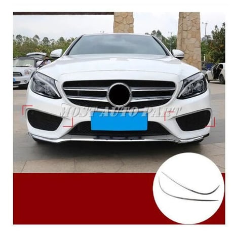 ベンツ Benz CLA C117 AMG フロント バンパー トリム ガーニッシュ 1セット シルバーカラー